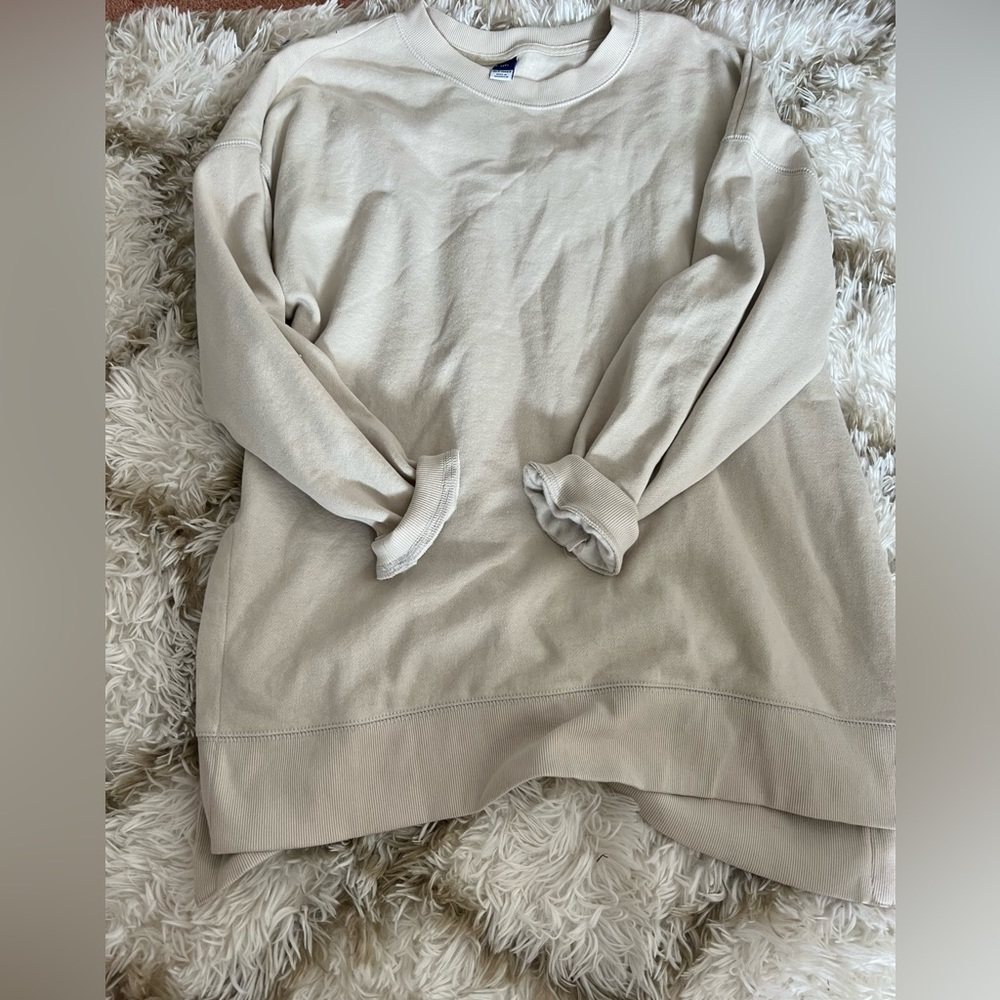 Old navey crème oversized crewneck